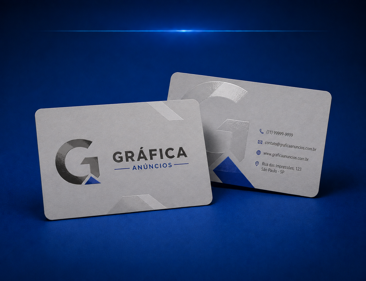 Cartão de Visita com Laminação Fosca + Verniz Localizado